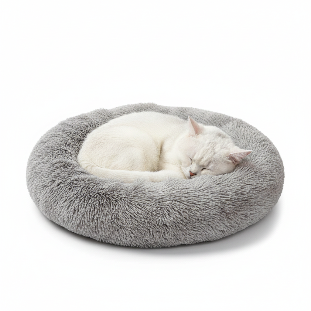 Fluffy Donut Dog & Cat Bed
