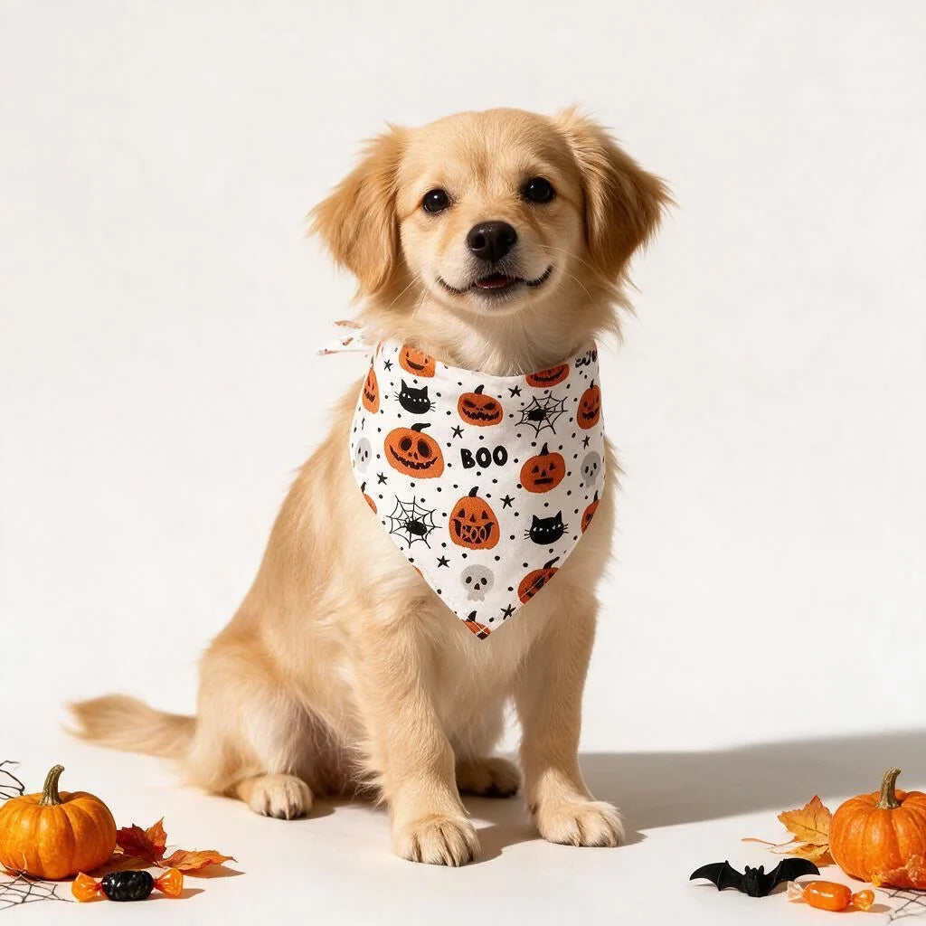 halloween dog bandana set for pets