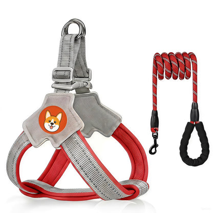 Reflective Dog Harness and Leash Set for Small & Medium Dogs