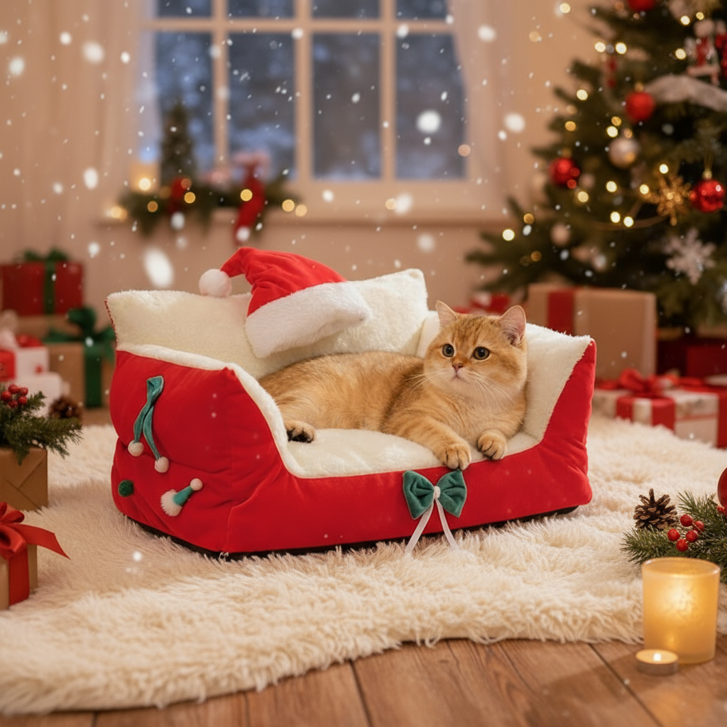 christmas cat sofa bed for indoor cats