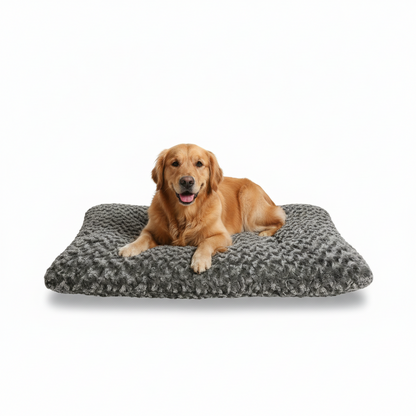 swirled plush dog bed large