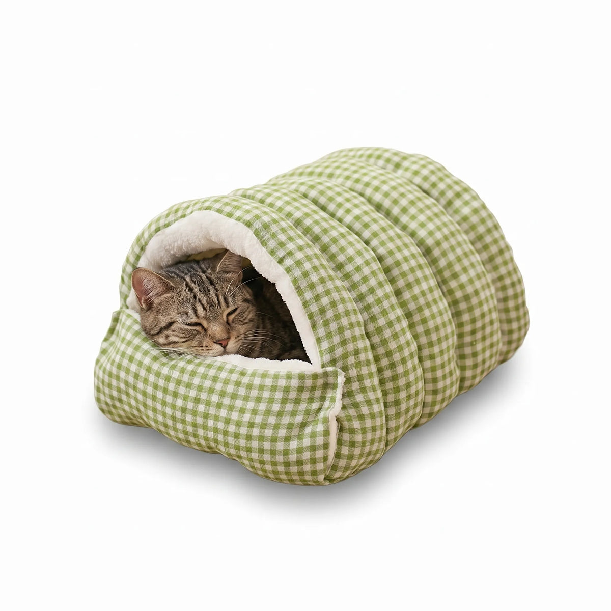 Cave Style Cat Bed with Wind-Resistant Design