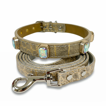 Stylish Crystal Dog Collar and Leash Set