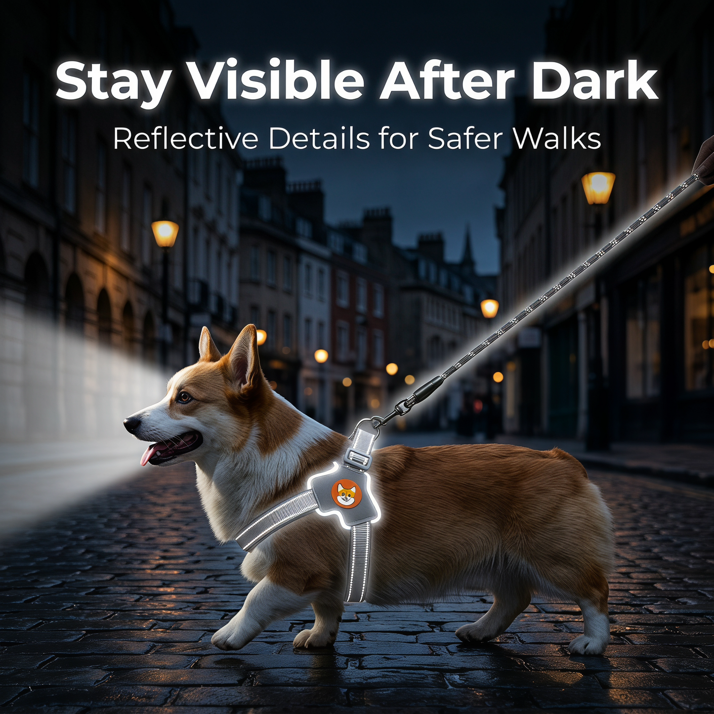 Reflective Dog Harness and Leash Set for Small & Medium Dogs