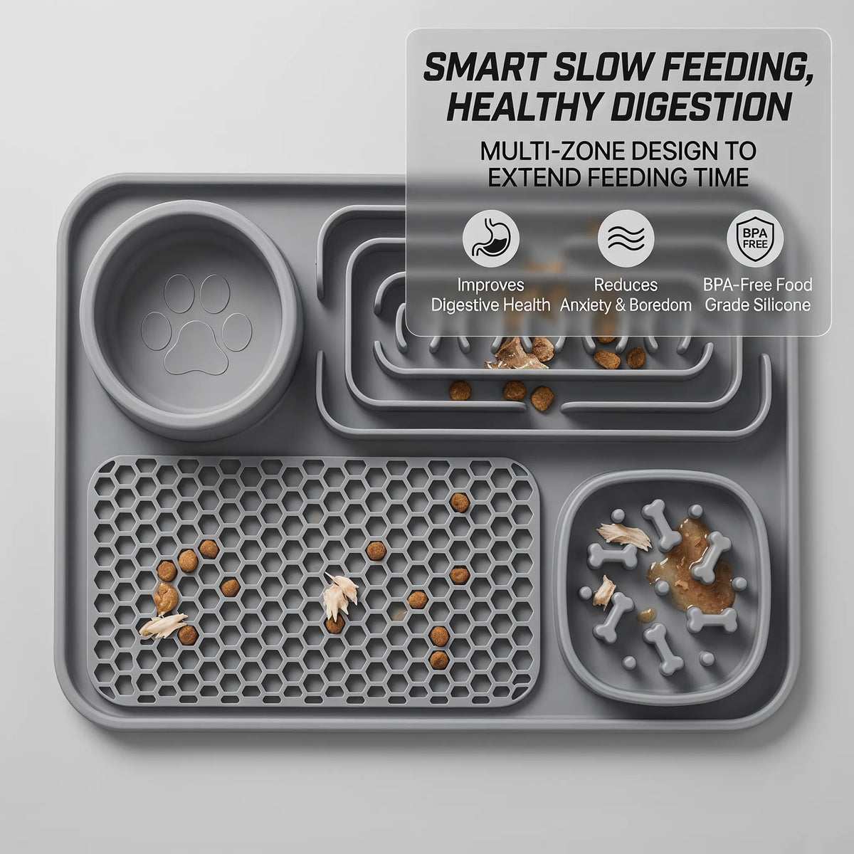 Dog Lick Mat Slow Feeder for Enrichment & Daily Feeding