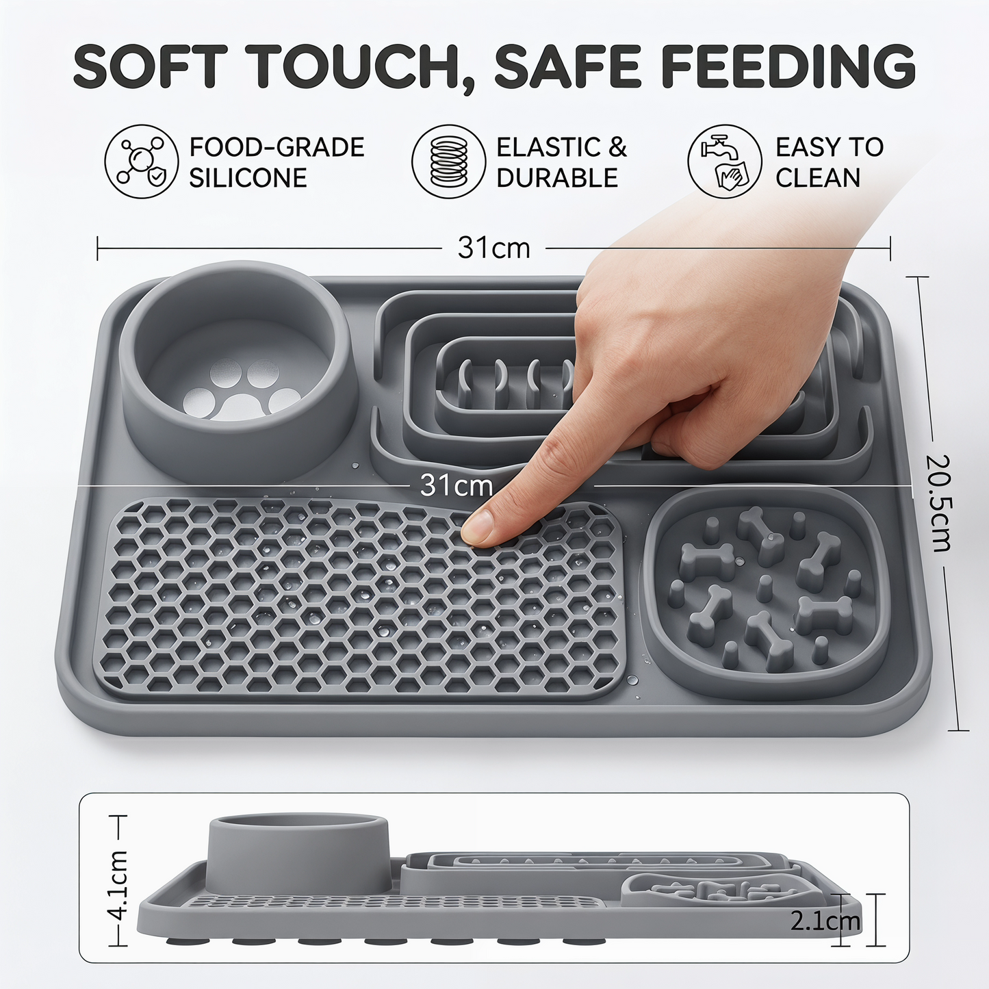 Dog Lick Mat Slow Feeder for Enrichment & Daily Feeding