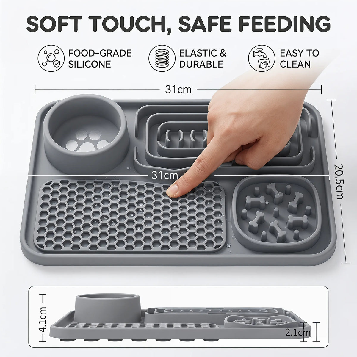 Dog Lick Mat Slow Feeder for Enrichment & Daily Feeding