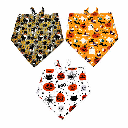 Cute Halloween Dog Bandana Set