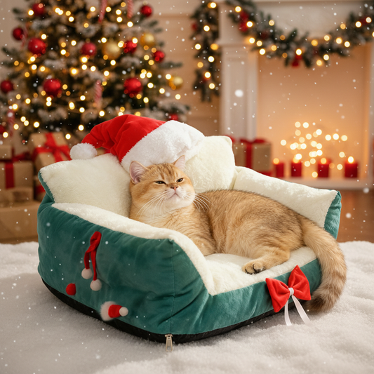 large fluffy cat sofa bed