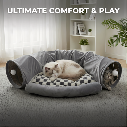 cat tunnel with toy balls