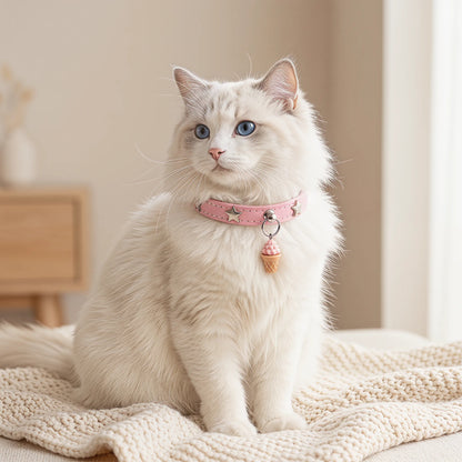 Stylish Star Pet Collar for Cats & Small Dogs