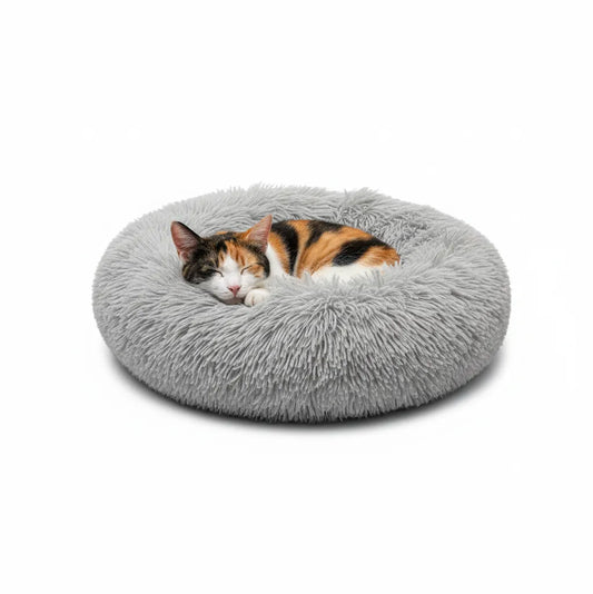 fluffy donut dog bed