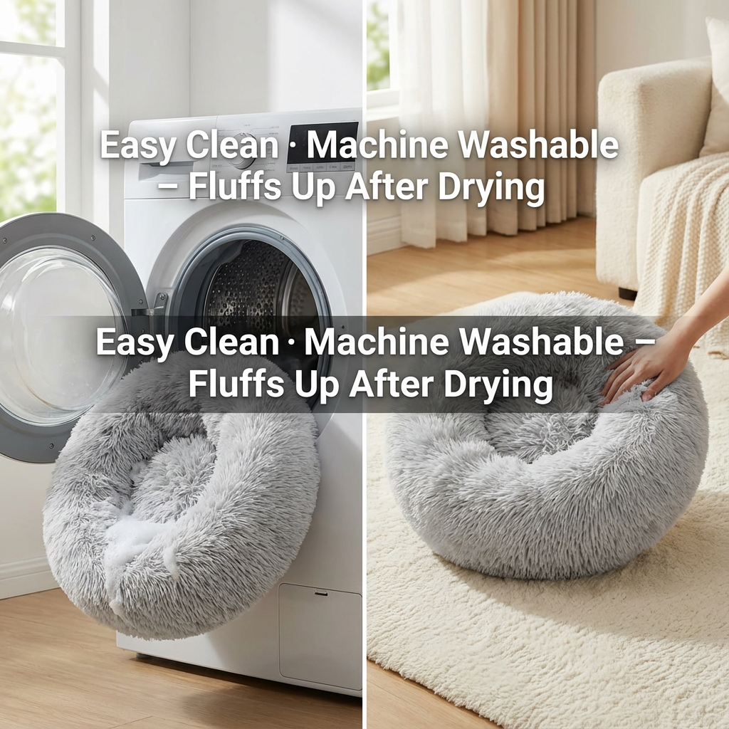 non-slip donut pet bed