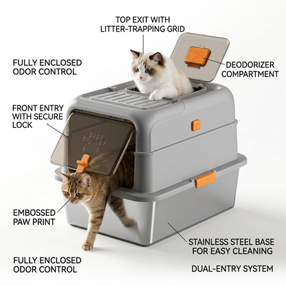 odor control cat litter box