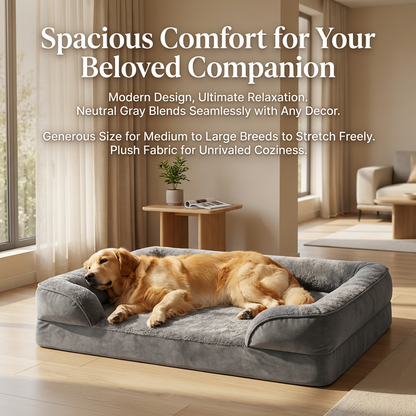 orthopedic dog bed with bolster support