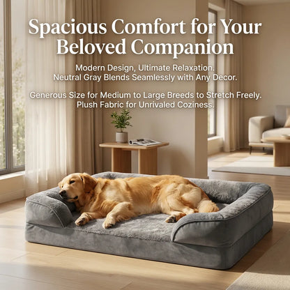 orthopedic dog bed with bolster support