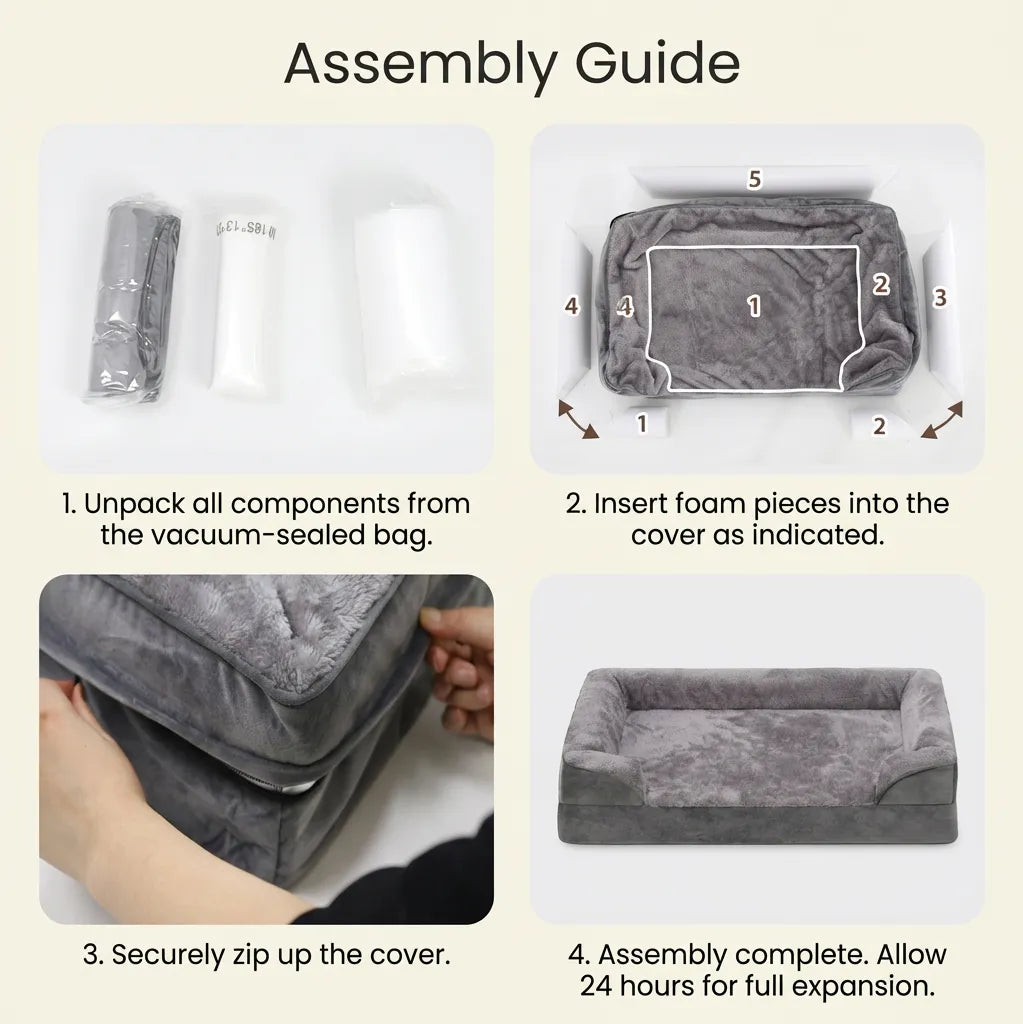 removable washable orthopedic dog bed