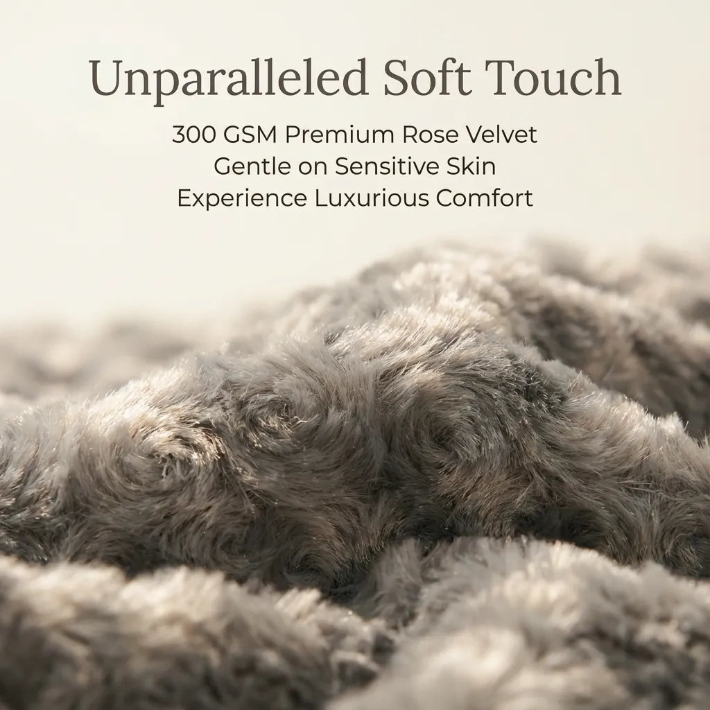 rose plush dog mat winter