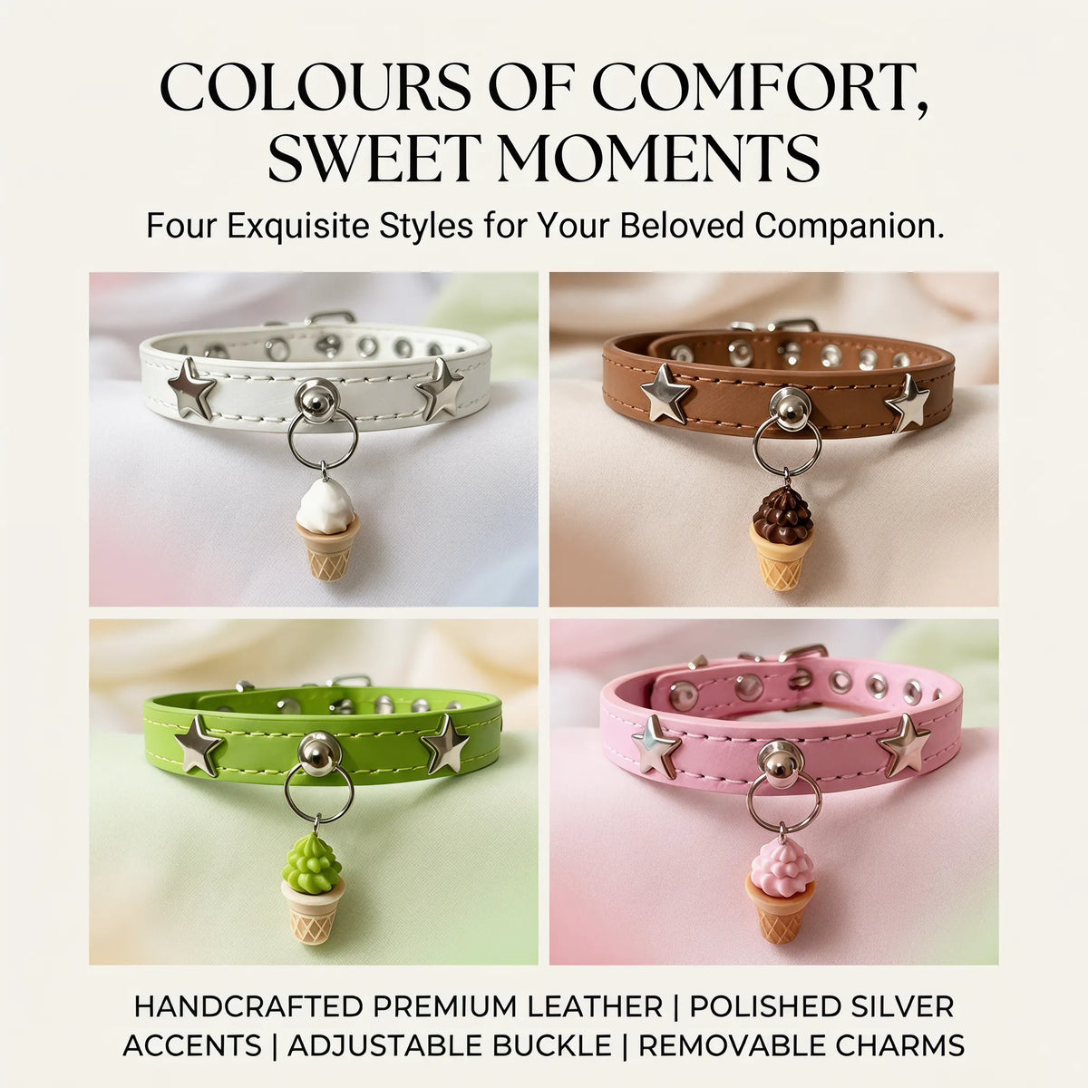 Stylish Star Pet Collar for Cats & Small Dogs