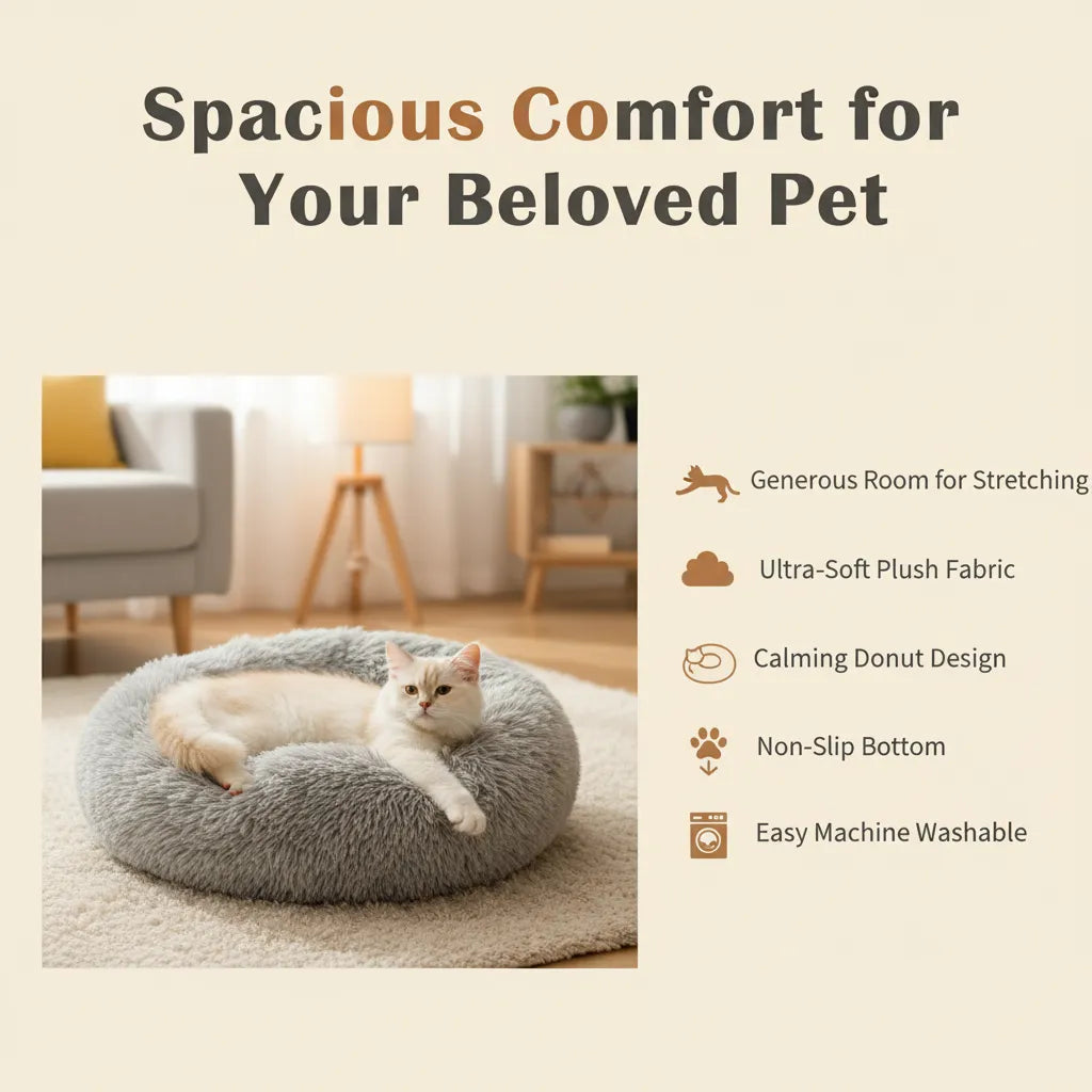 washable donut dog bed